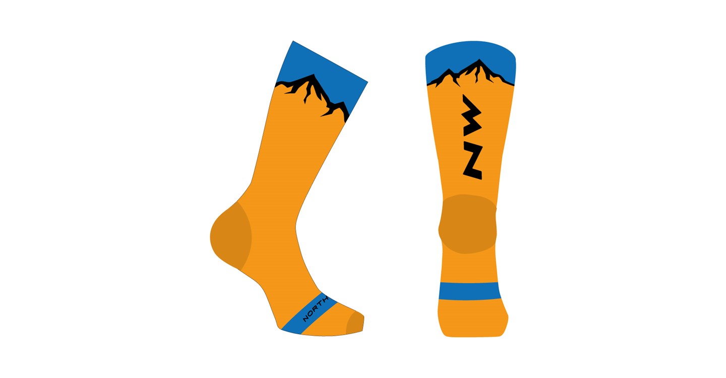Calze Ciclismo Northwave Clan Socks ORANGE-BLUE