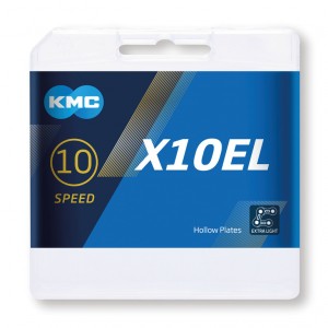 Catena per cambio KMC X10EL Ti-N oro - 1/2" x 11/128", 114 maglie,5,88mm,10-v.