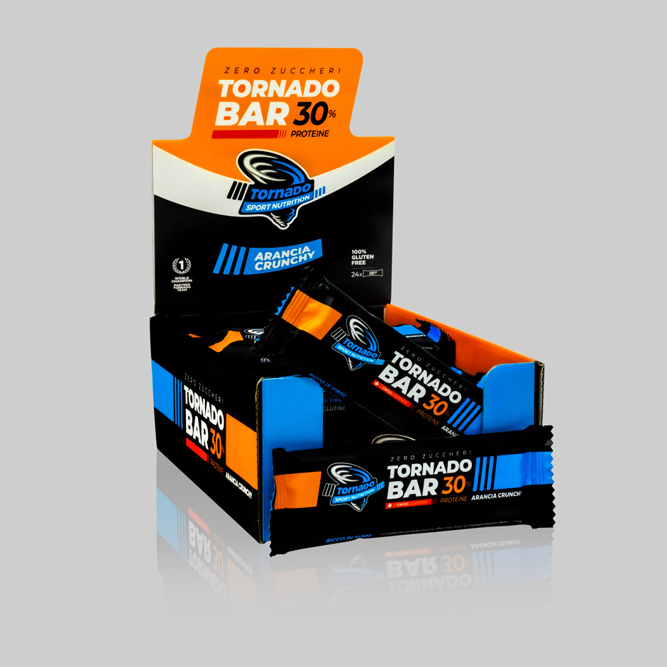 Tornado PROTEIC BAR 30% Arancia - Confezione 24 Barrette da 30 g.  
