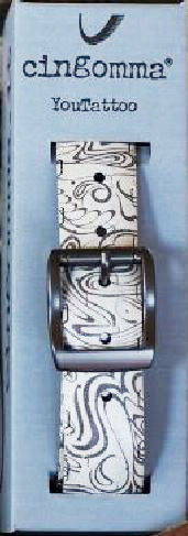 Cintura di copertone verniciato Cingomma YOUTATTOO Graphics Line  WHITE