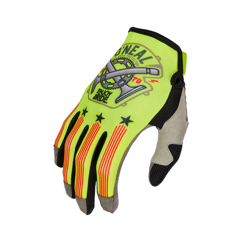 Guanti O'Neal MAYHEM Piston GIALLO NEON / NERO / ROSSO