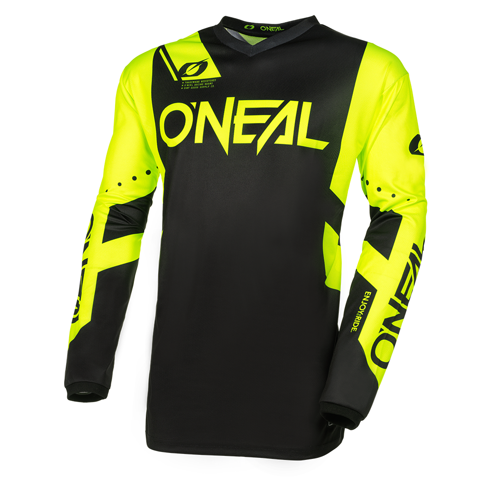 Maglia O'Neal maniche lunghe ELEMENT Racewear NERO / GIALLO NEON