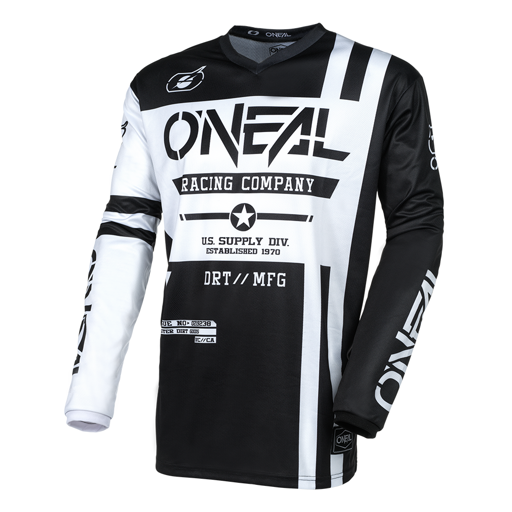 Maglia O'Neal maniche lunghe ELEMENT Warhawk NERO / BIANCO