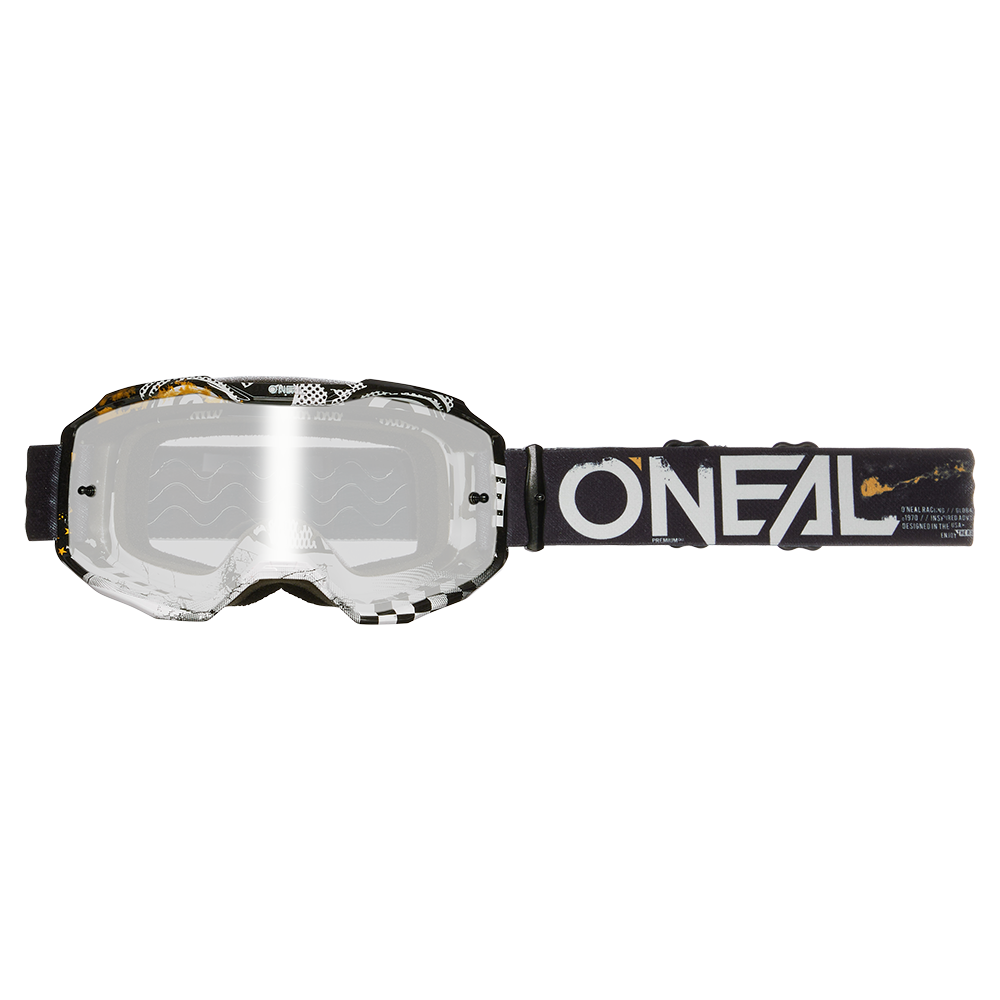 Maschera O'Neal B10 Attack UNICA NERO / BIANCO - ARGENTO