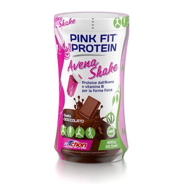 ProAction PINK FIT OAT PROTEIN Cioccolato - Barattolo 400 gr.  