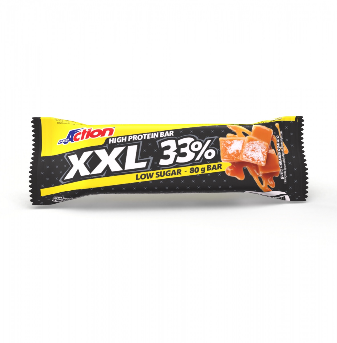 ProAction HIGH PROTEIN BAR XXL 38% Caramello Salato - Barretta 80 gr.  
