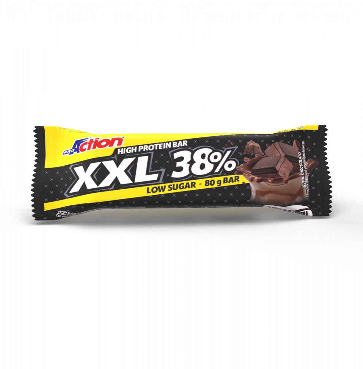 ProAction HIGH PROTEIN BAR XXL 38% Cioccolato - Barretta 80 gr.  