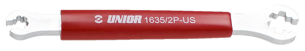 Chiave per raggi Unior Mavic System - rosso, 5+5,5mm - 1635/2P-US