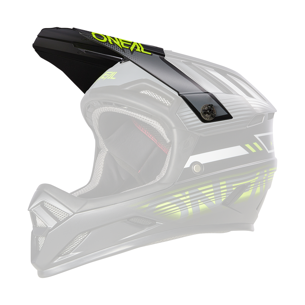 Visiera ricambio Casco MTB O'Neal BACKFLIP Eclipse UNICA GRIGIO / GIALLO NEON