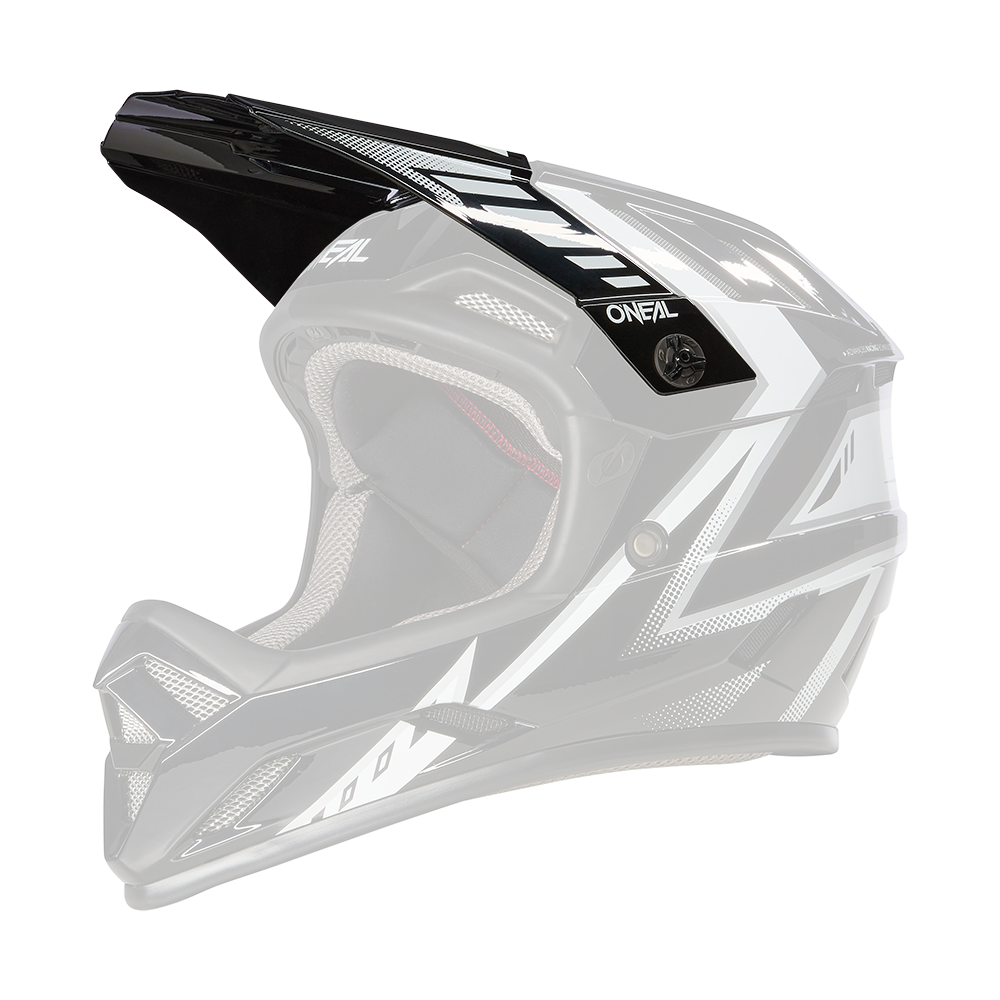 Visiera ricambio Casco MTB O'Neal BACKFLIP Knox UNICA NERO / BIANCO