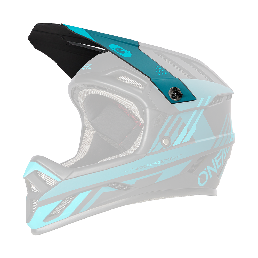 Visiera ricambio Casco MTB O'Neal BACKFLIP Strike UNICA NERO / AZZURRO