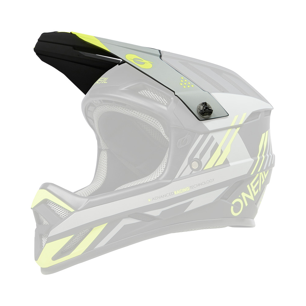 Visiera ricambio Casco MTB O'Neal BACKFLIP Strike UNICA NERO / GIALLO NEON