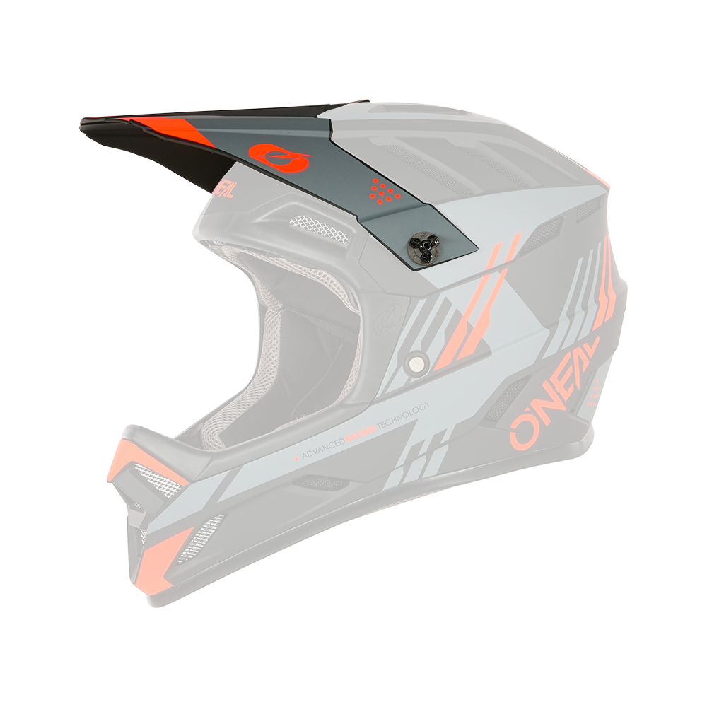 Visiera ricambio Casco MTB O'Neal BACKFLIP Strike UNICA NERO / GRIGIO / ROSSO