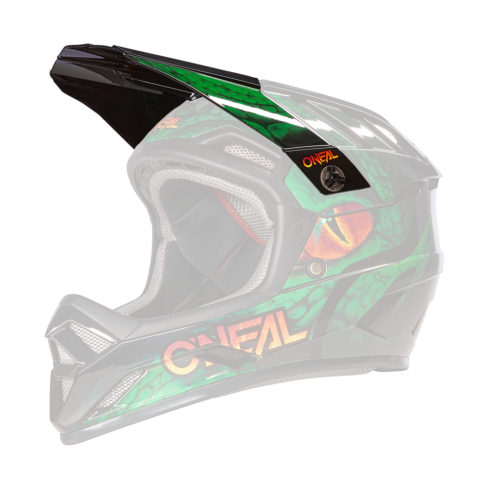 Visiera ricambio Casco MTB O'Neal BACKFLIP Viper UNICA NERO / VERDE