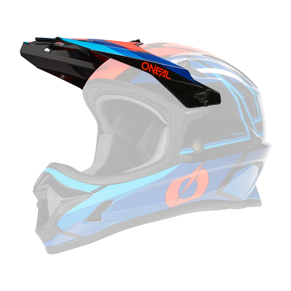 Visiera ricambio Casco MTB O'Neal SONUS Split UNICA BLU / ROSSO