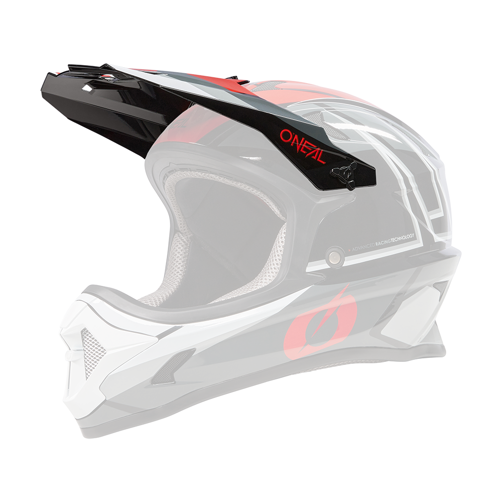 Visiera ricambio Casco MTB O'Neal SONUS Split UNICA GRIGIO / ROSSO